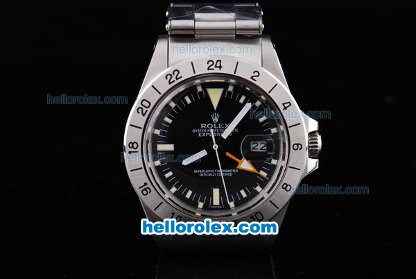Rolex Explorer II Oyster Perpetual Swiss ETA 2836 Automatic Movement ETA Case with Black Dial and Beige Marking - Click Image to Close